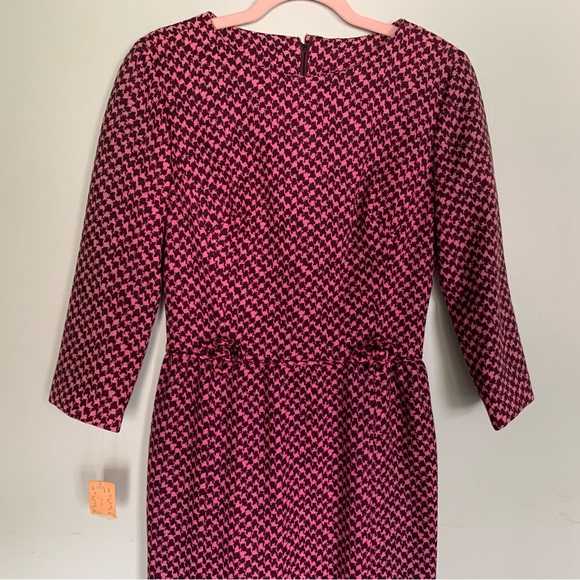 Deadstock Vintage | L’AIGLON Houndstooth Print Midi Dress Small Mrs. Maisel NWT - Picture 10 of 10